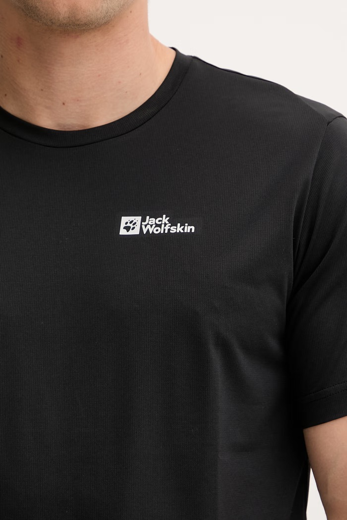 Jack Wolfskin T-shirt trekkingowy męski Delgami 1809811 czarny