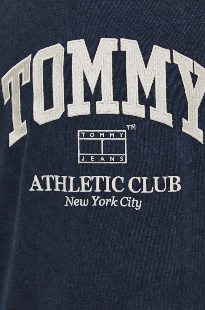 Tommy Jeans tricou din bumbac DM0DM18557 bleumarin