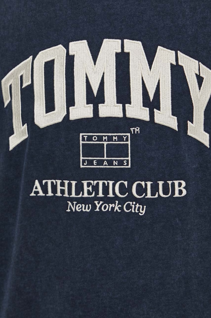 Tommy Jeans tricou din bumbac DM0DM18557 bleumarin