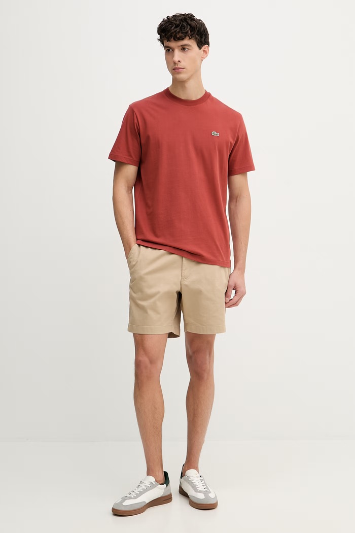 Lacoste osnovna kratka majica moška bombažna TH7318 oranžna SS26