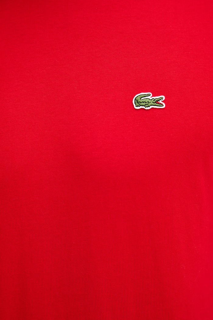 Lacoste osnovna kratka majica moška bombažna TH7318 rdeča