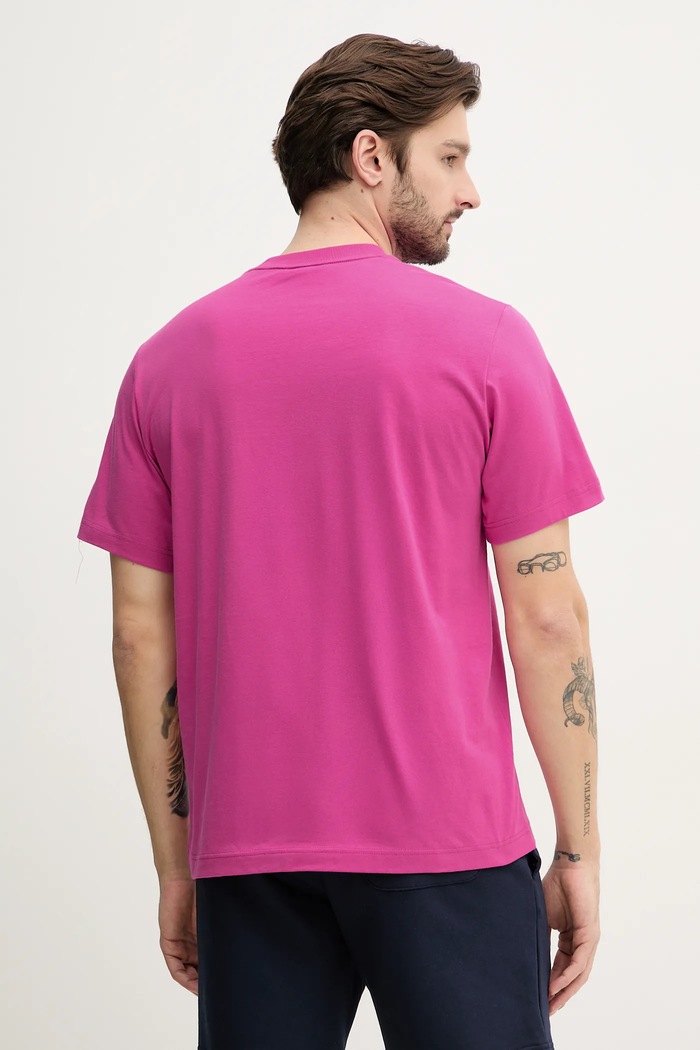 Odzież Lacoste T-shirt basic męski bawełniany TH7318 różowy