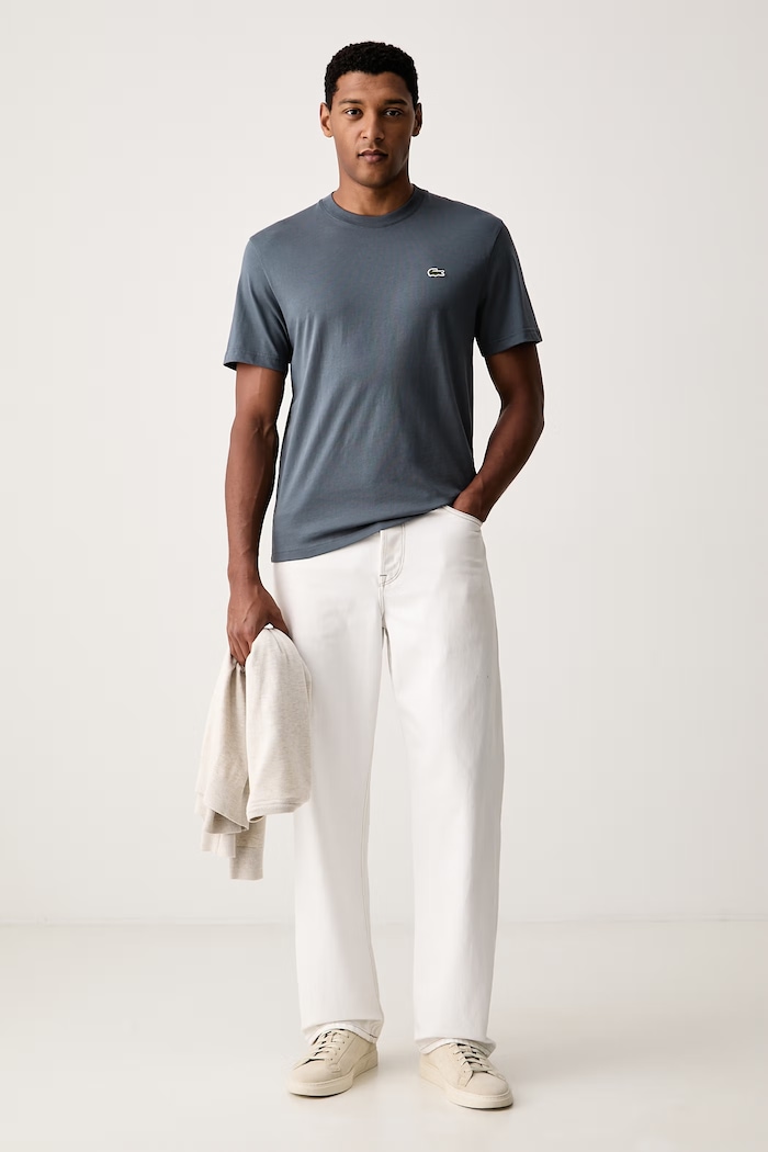 Lacoste basic tričko pánské bavlněné TH7318 modrá SS26
