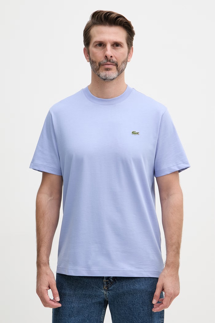 Lacoste Osnovna kratka majica moška bombažna modra TH7318