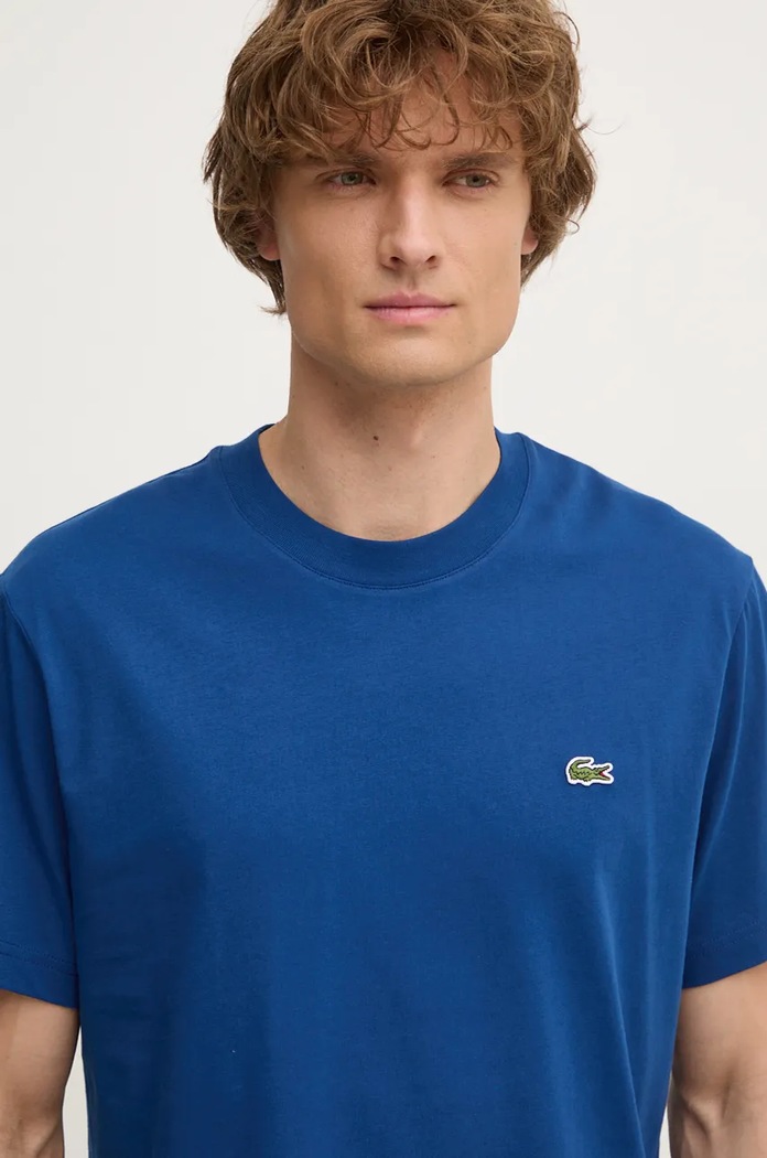 Lacoste basic tričko pánske bavlnené tmavomodrá TH7318