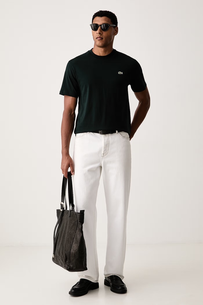 Lacoste osnovna kratka majica moška bombažna TH7318 zelena SS26