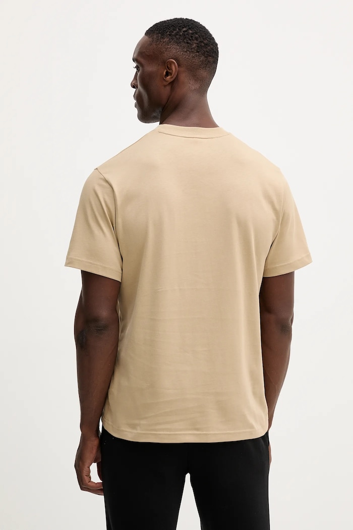 Îmbrăcăminte Lacoste tricou basic din bumbac bărbătesc TH7318 bej