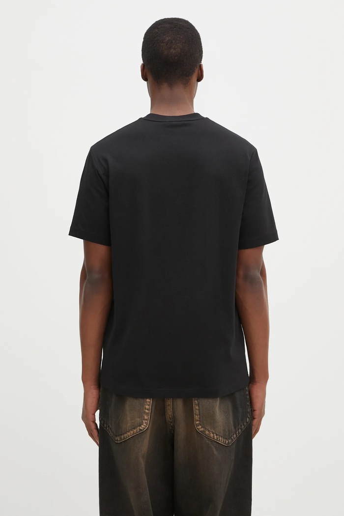 Îmbrăcăminte Lacoste tricou basic din bumbac bărbătesc TH7318 negru