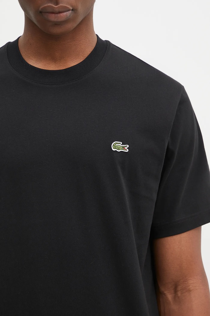 Lacoste tricou basic din bumbac bărbătesc negru TH7318
