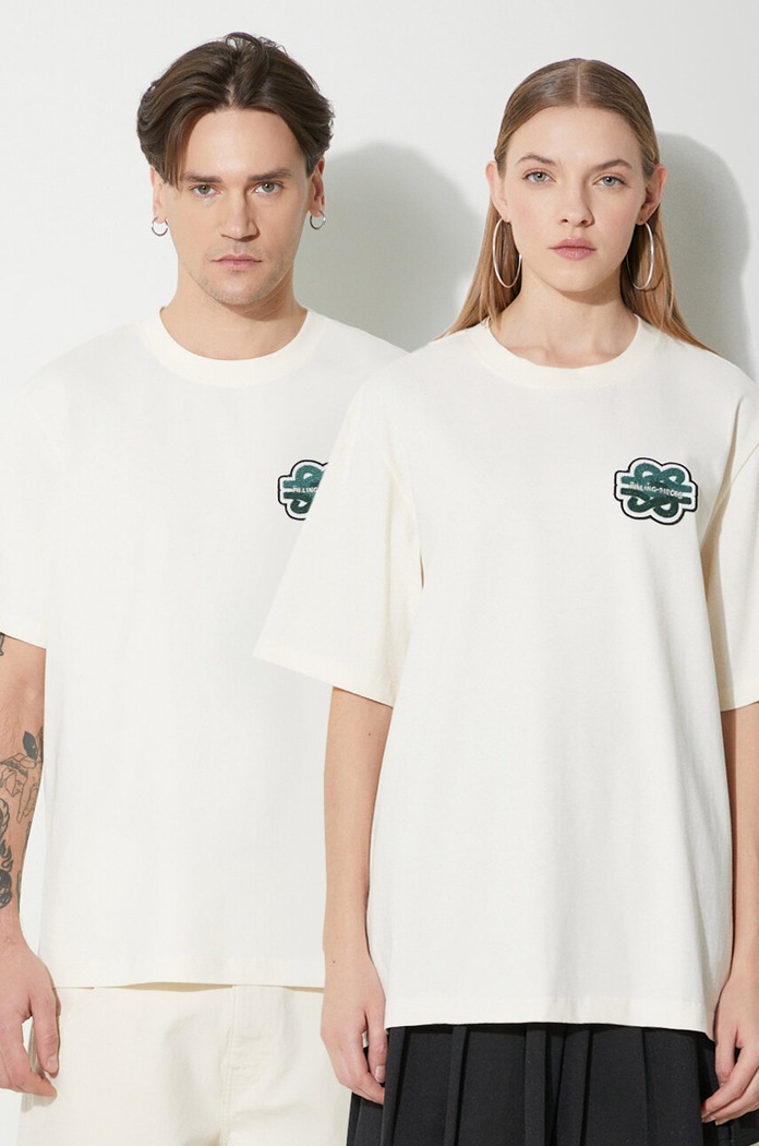 Filling Pieces t-shirt bawełniany T-shirt Gowtu regular beżowy 74433929936