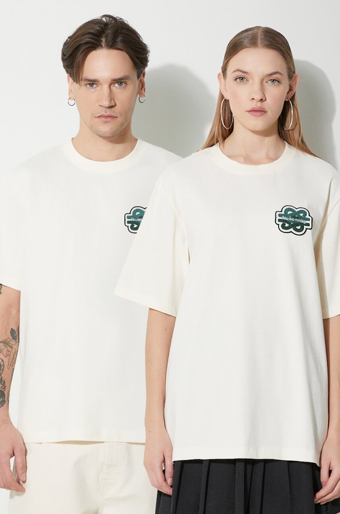 Filling Pieces cotton t-shirt T-shirt Gowtu applique beige 74433929936
