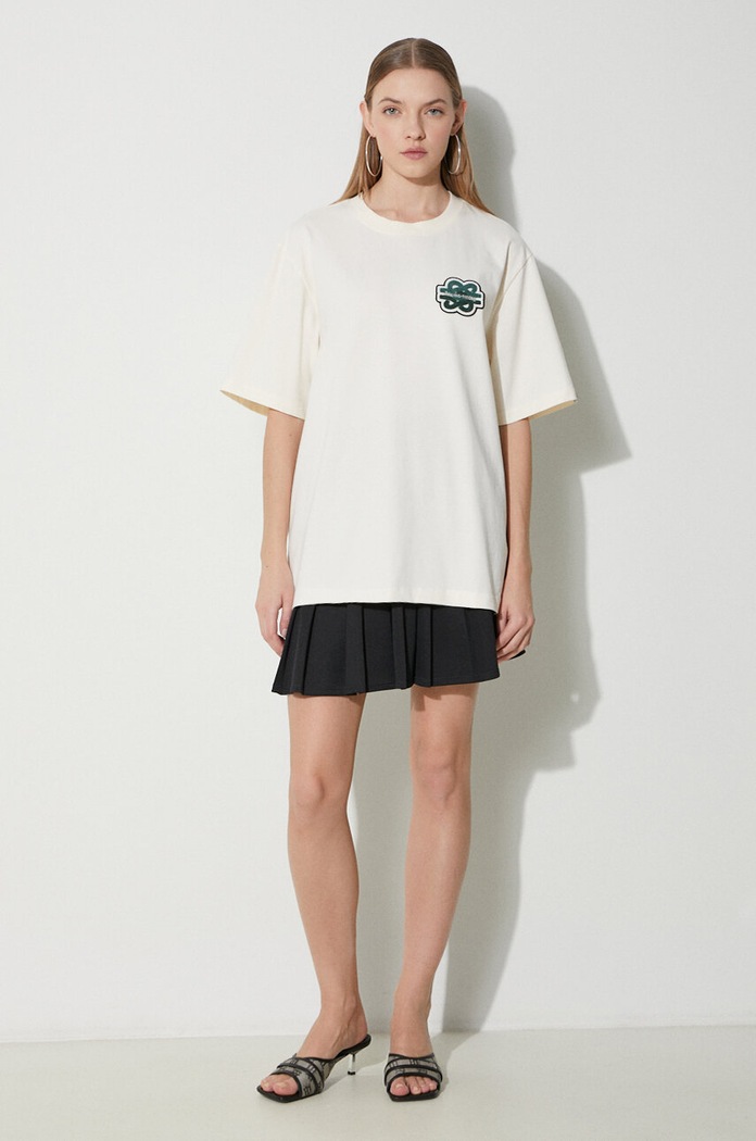 Odzież Filling Pieces t-shirt bawełniany T-shirt Gowtu 74433929936 beżowy
