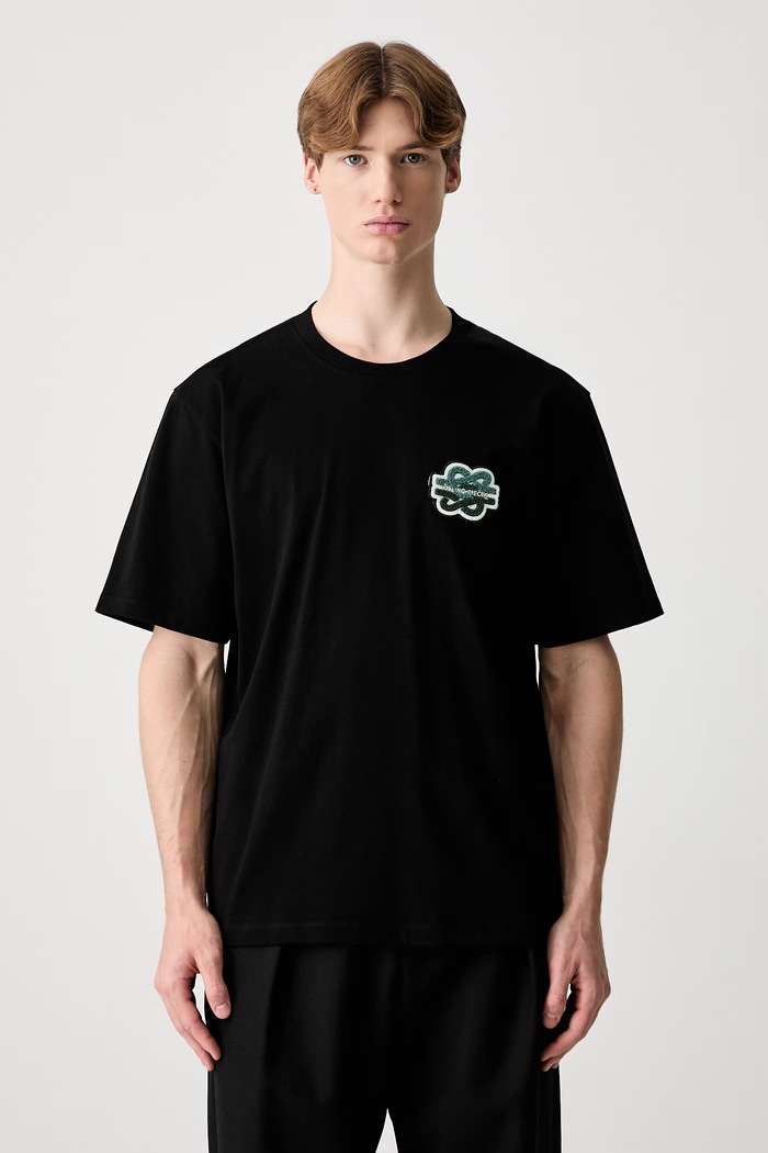 Filling Pieces T-shirt Gowtu bawełniany 74433921861 czarny SS25