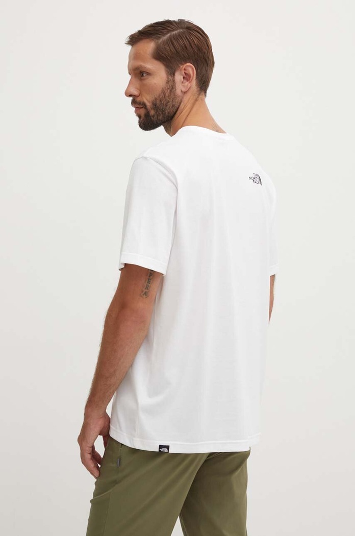 Odzież The North Face t-shirt M S/S Simple Dome Tee NF0A87NGFN41 biały
