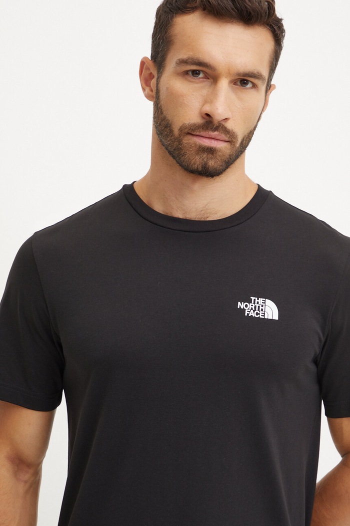 The North Face tricou M S/S Simple Dome Tee print negru NF0A87NGJK31