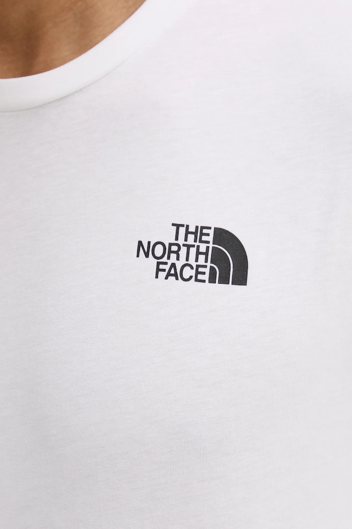 Bavlnené tričko The North Face M S/S Redbox Tee NF0A87NPFN41 biela