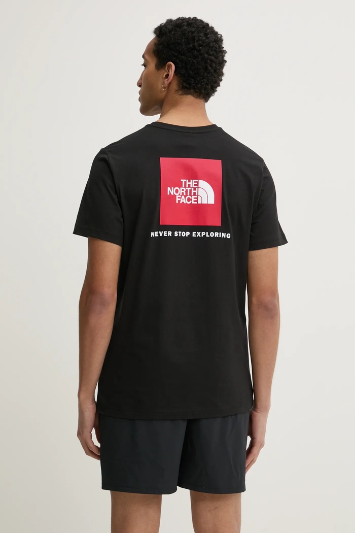 Ρούχα Βαμβακερό μπλουζάκι The North Face M S/S Redbox Tee NF0A87NPJK31 μαύρο