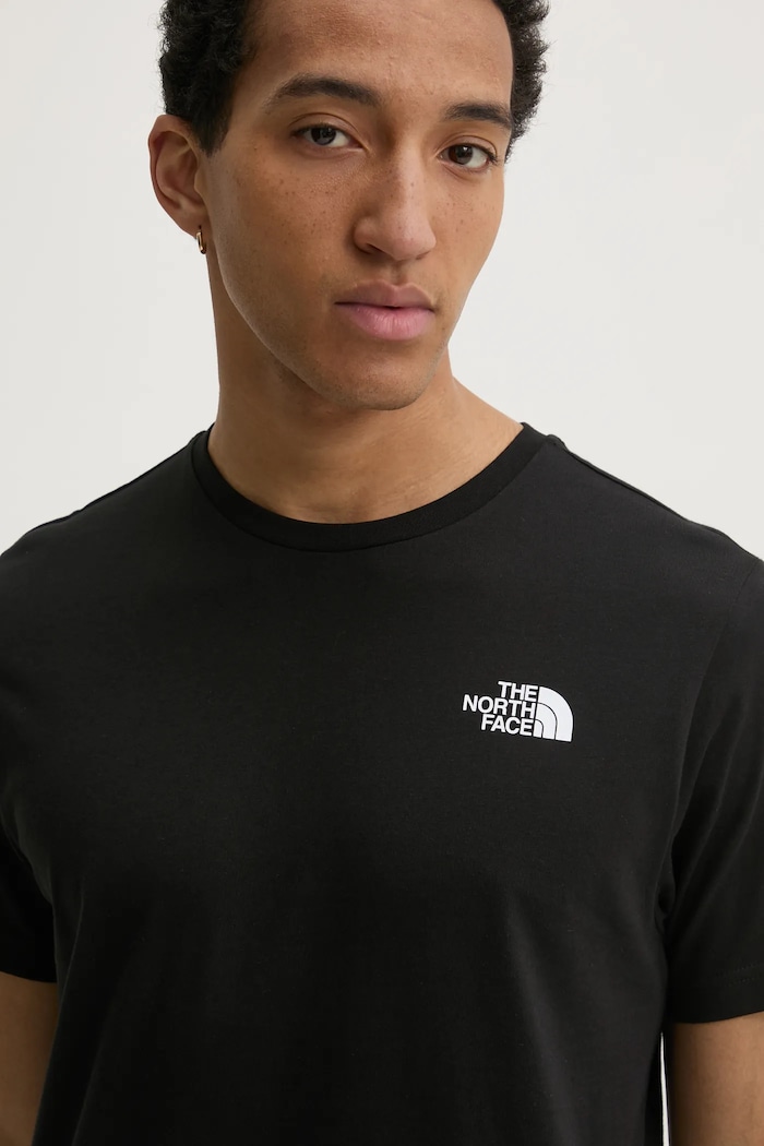 Βαμβακερό μπλουζάκι The North Face M S/S Redbox Tee μαύρο NF0A87NPJK31