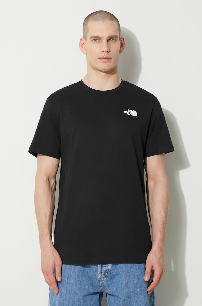 The North Face cotton t-shirt M S/S Redbox Tee black NF0A87NPJK31