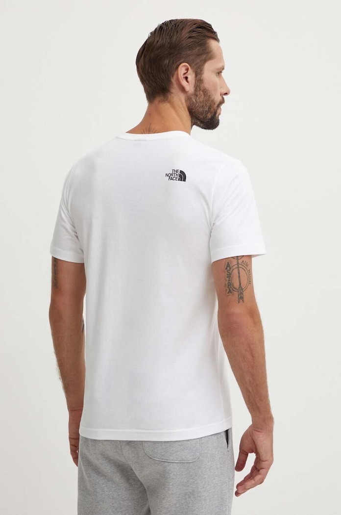 Oblečenie Bavlnené tričko The North Face M S/S Never Stop Exploring Tee NF0A87NSFN41 biela