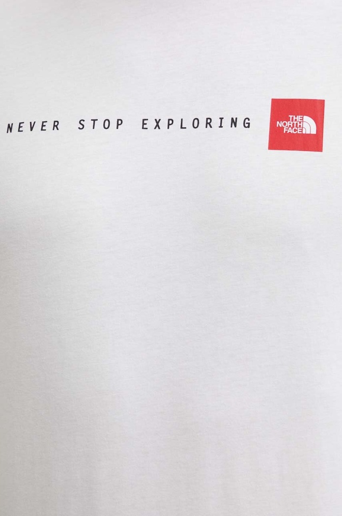 Bavlnené tričko The North Face M S/S Never Stop Exploring Tee NF0A87NSFN41 biela