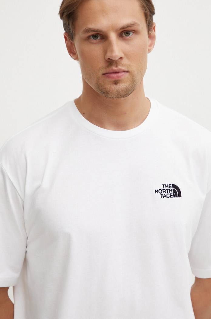 Pamučna majica The North Face M S/S Essential Oversize Tee bijela NF0A87NRFN41