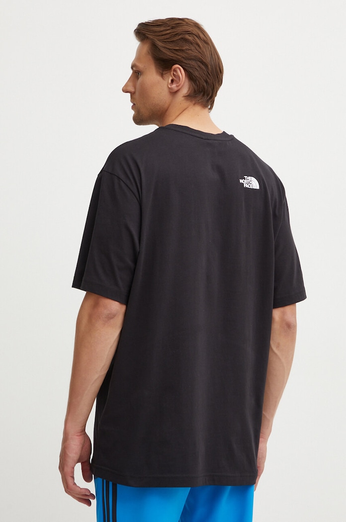 Дрехи Памучна тениска The North Face M S/S Essential Oversize Tee NF0A87NRJK31 черен