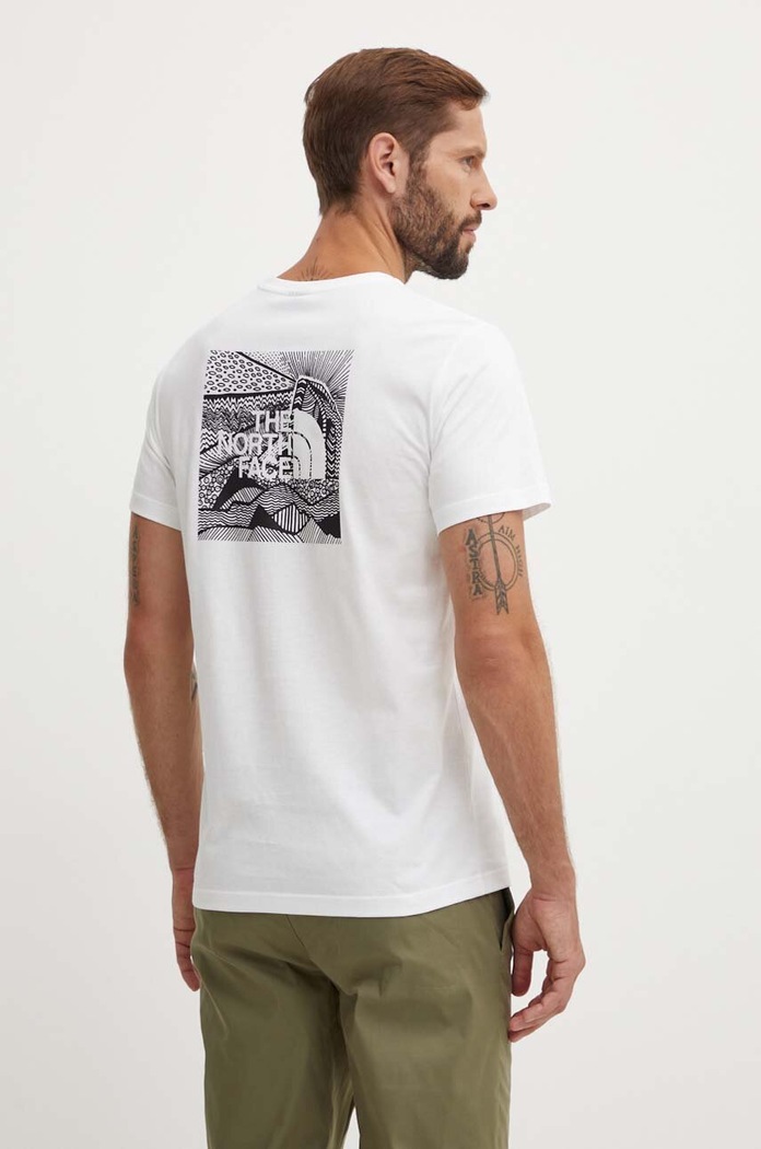Oblečení Bavlněné tričko The North Face M S/S Redbox Celebration Tee NF0A87NVFN41 bílá