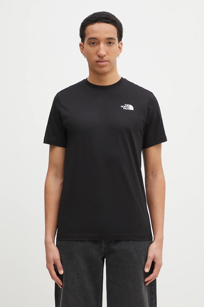 Памучна тениска The North Face M S/S Redbox Celebration Tee стандартна черен NF0A87NVJK31