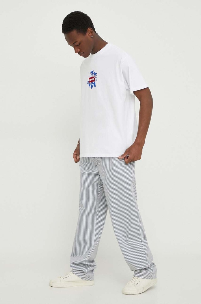 Bavlnené tričko Levi's 0008C biela AA00