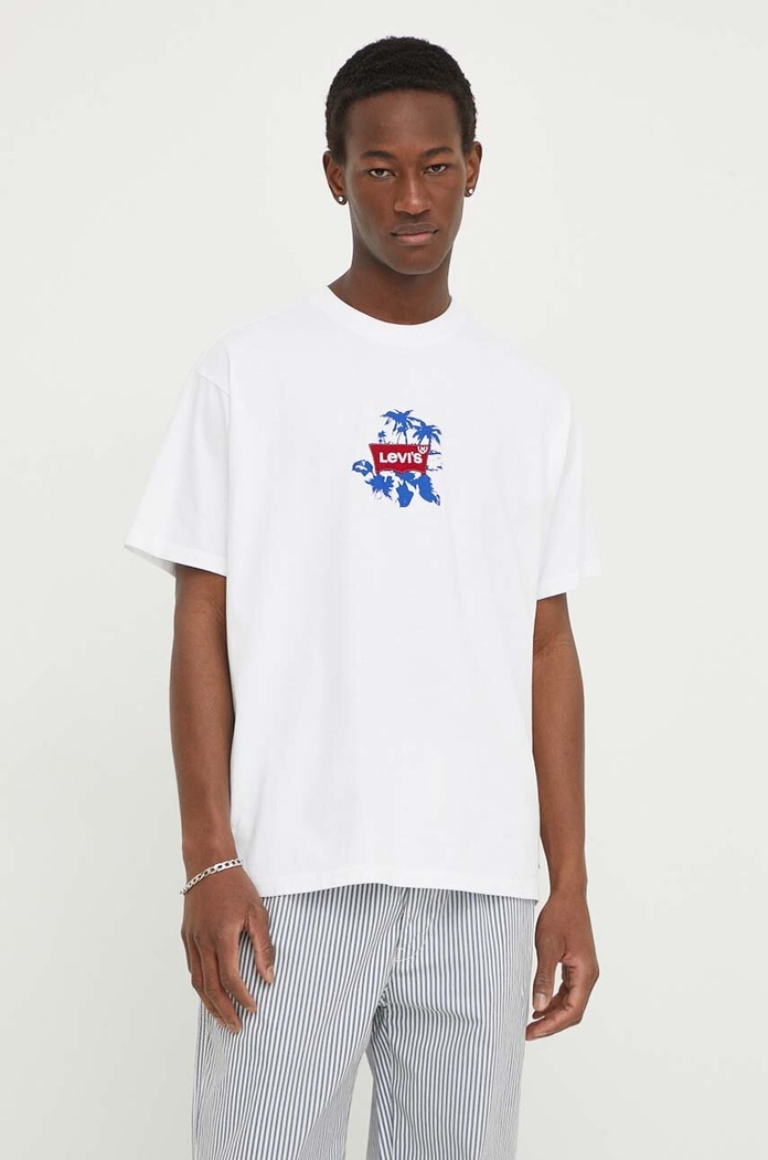 Bavlnené tričko Levi's biela 0008C
