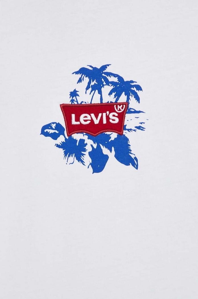 Bavlnené tričko Levi's 0008C biela