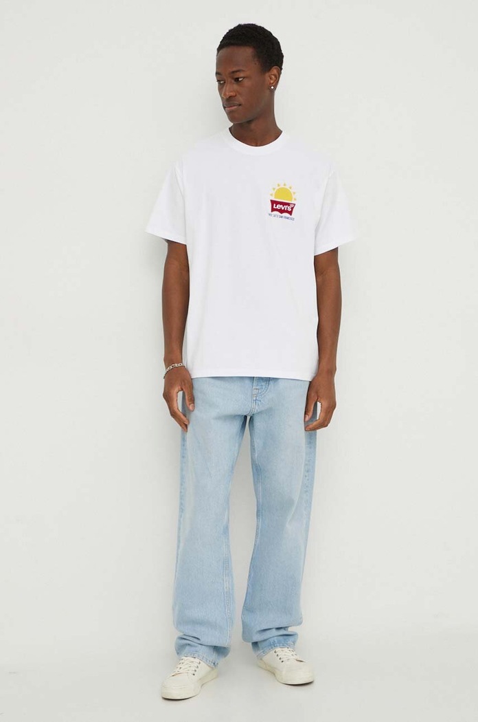 Levi's t-shirt bawełniany 0008C biały AA00