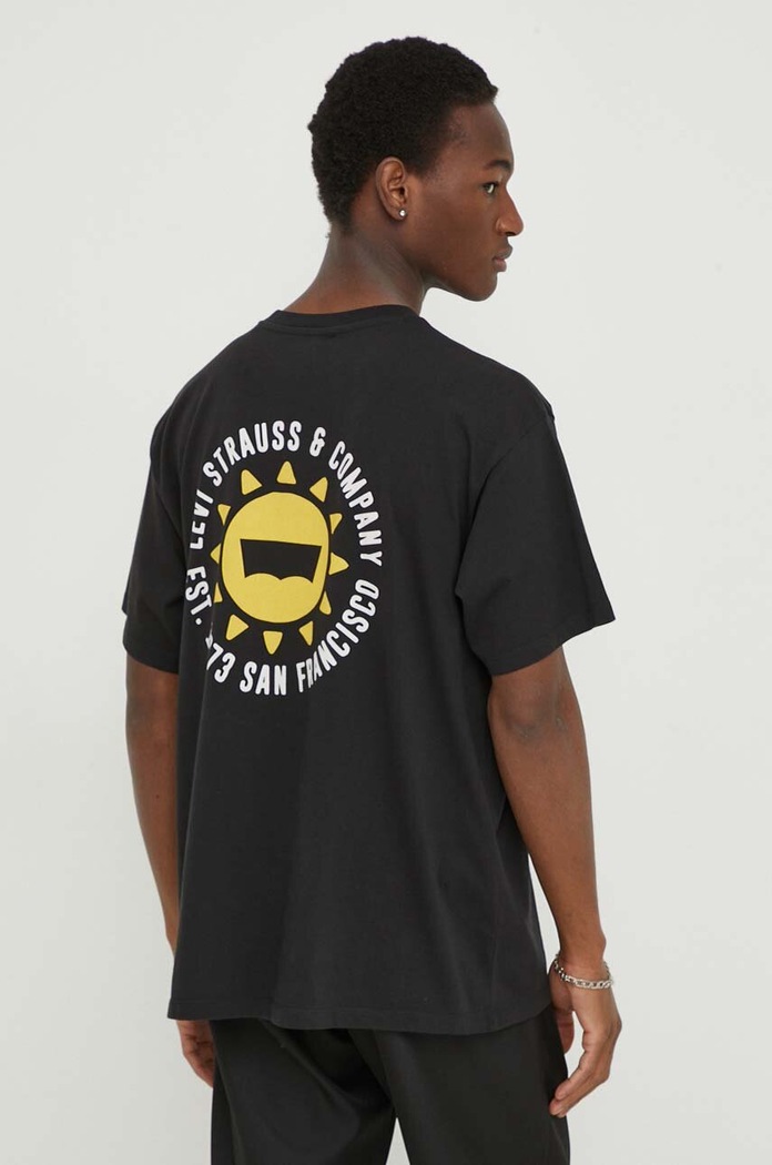 Odzież Levi's t-shirt bawełniany 0008C czarny