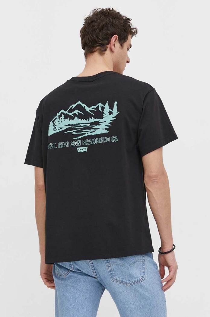 Oblečení Bavlněné tričko Levi's 0008C černá