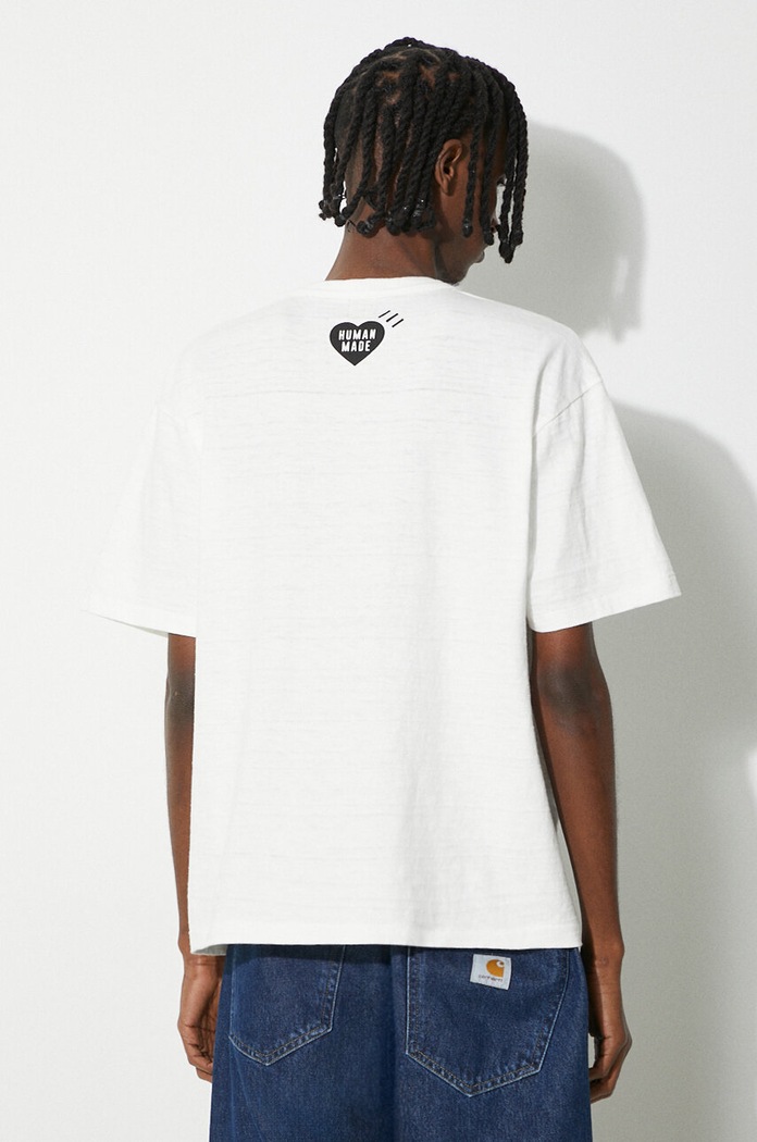 Odzież Human Made t-shirt bawełniany Graphic HM27TE003 biały