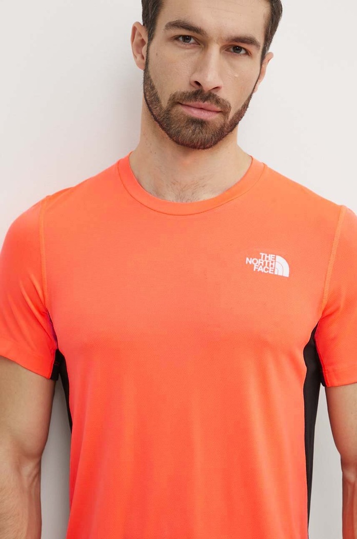 Αθλητικό μπλουζάκι The North Face Lightbright εμπριμέ πορτοκαλί NF0A825OTNI1
