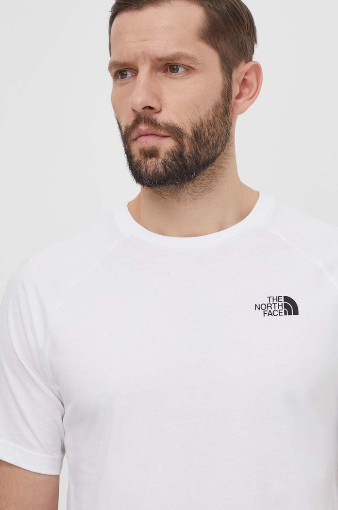 The North Face tricou din bumbac alb NF0A87NUFN41