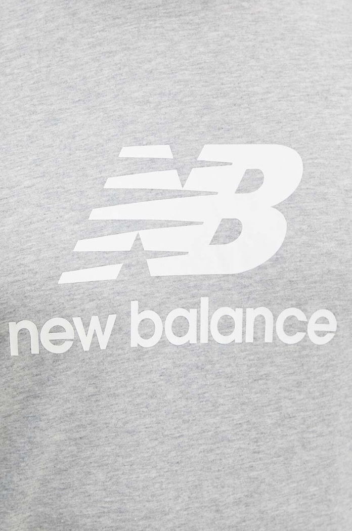Bavlněné tričko New Balance MT41502AG MT41502AG šedá