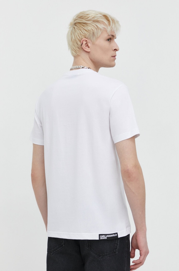 Odzież Karl Lagerfeld Jeans t-shirt bawełniany 241D1708 biały