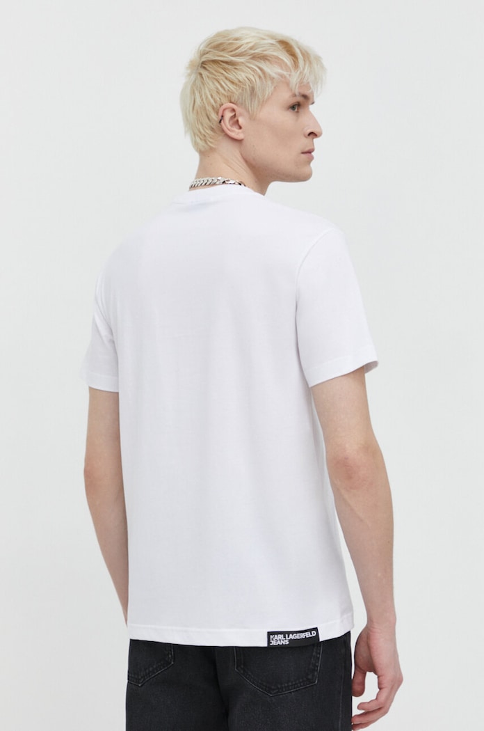 Odzież Karl Lagerfeld Jeans t-shirt bawełniany 241D1708 biały