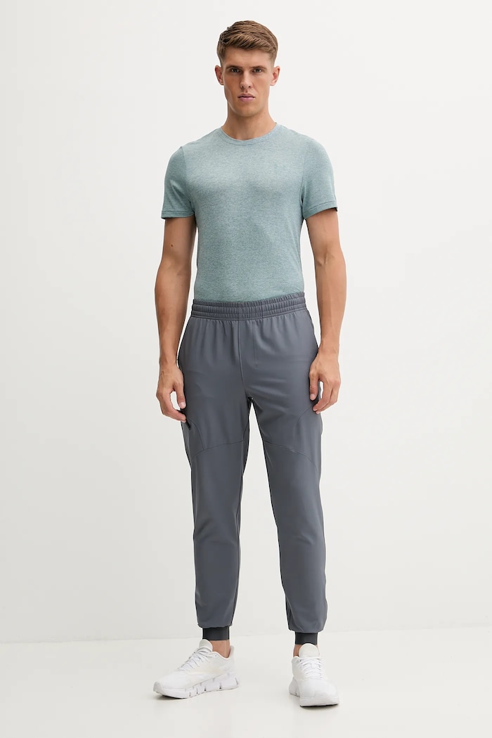 Under Armour t-shirt do biegania Seamless Stride 1375692 turkusowy AW25