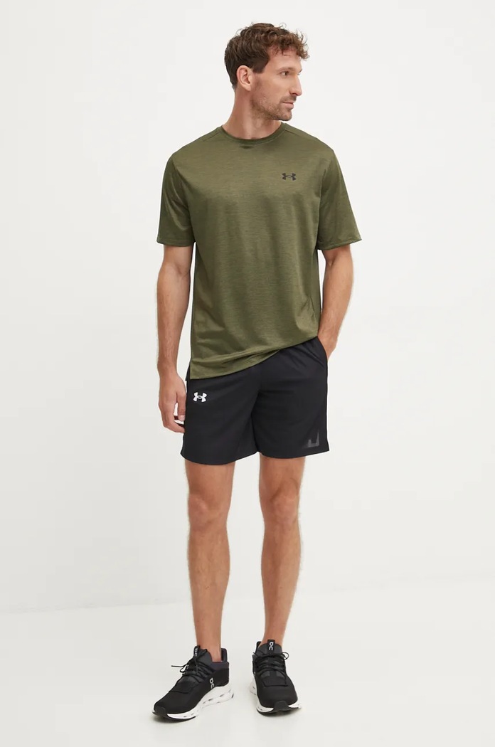 Kratka majica za vadbo Under Armour Tech Vent 1376791 zelena SS26