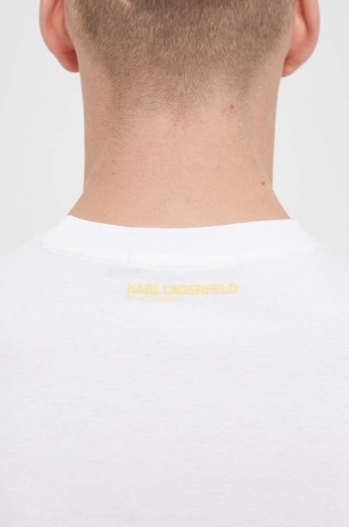 Karl Lagerfeld t-shirt bawełniany biały 241M2205