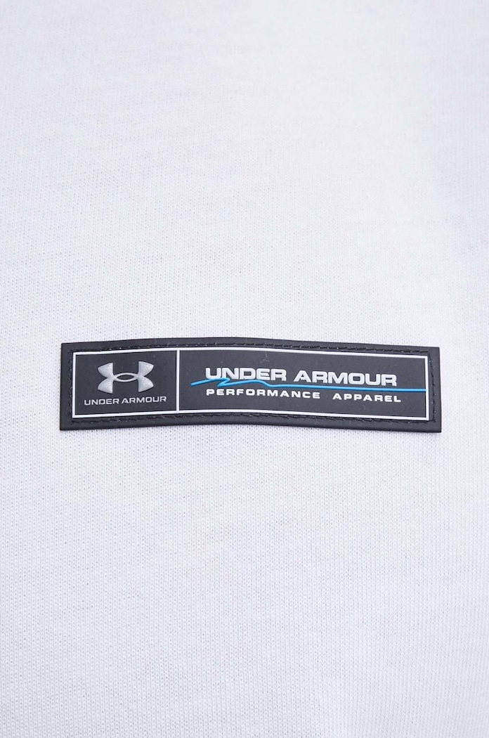Under Armour osnovna kratka majica moška z bombažem HW ARMOUR LABEL 1382831 bela