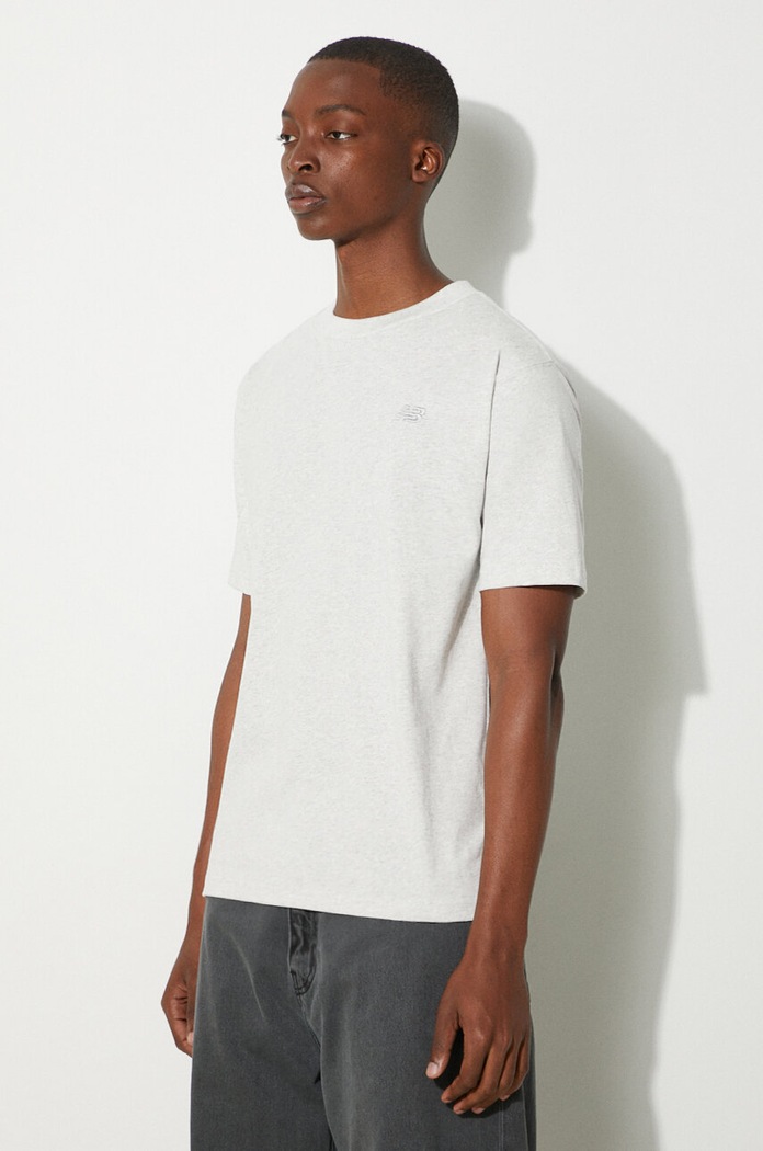 Cotton t-shirt New Balance MT41533AHH gray