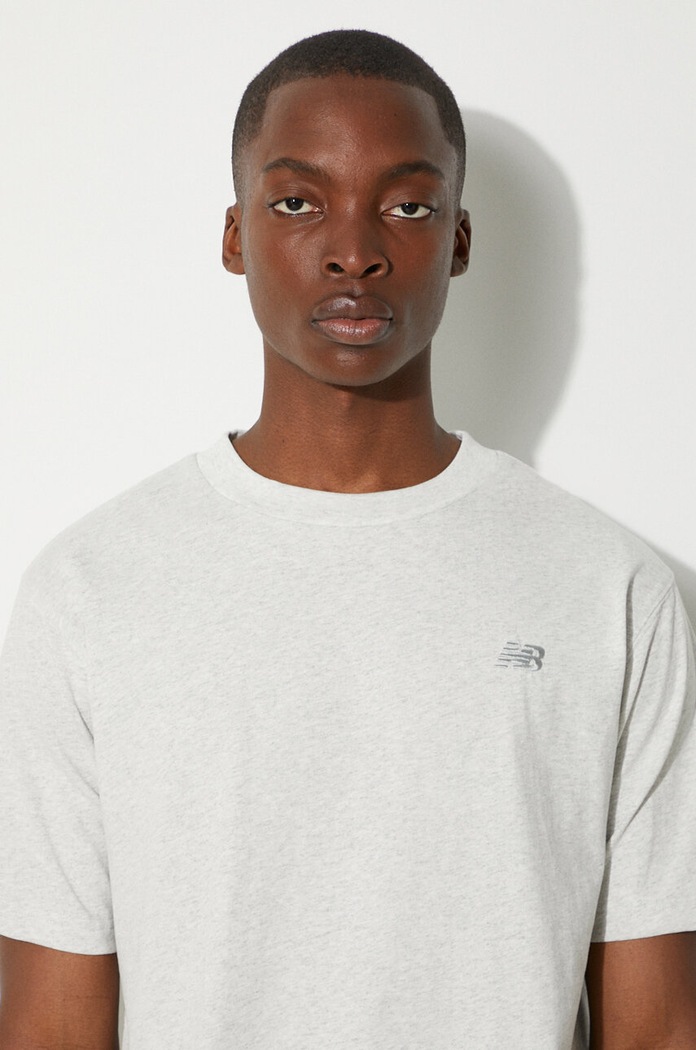 Cotton t-shirt New Balance gray MT41533AHH