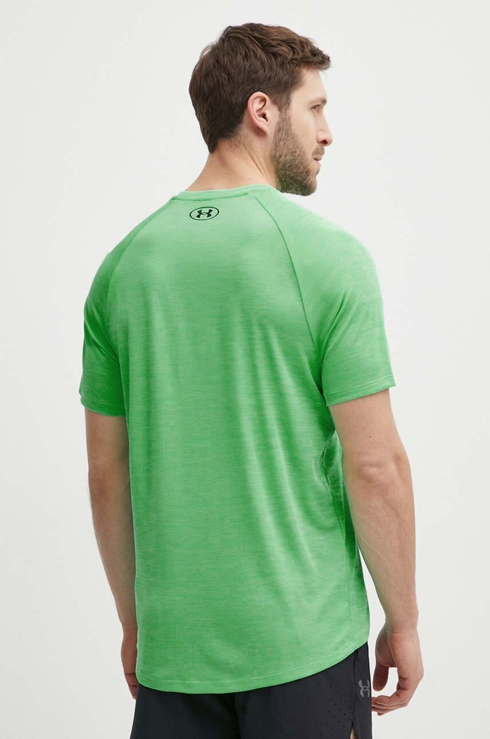 Odzież Under Armour T-shirt treningowy męski Tech Textured 1382796 zielony