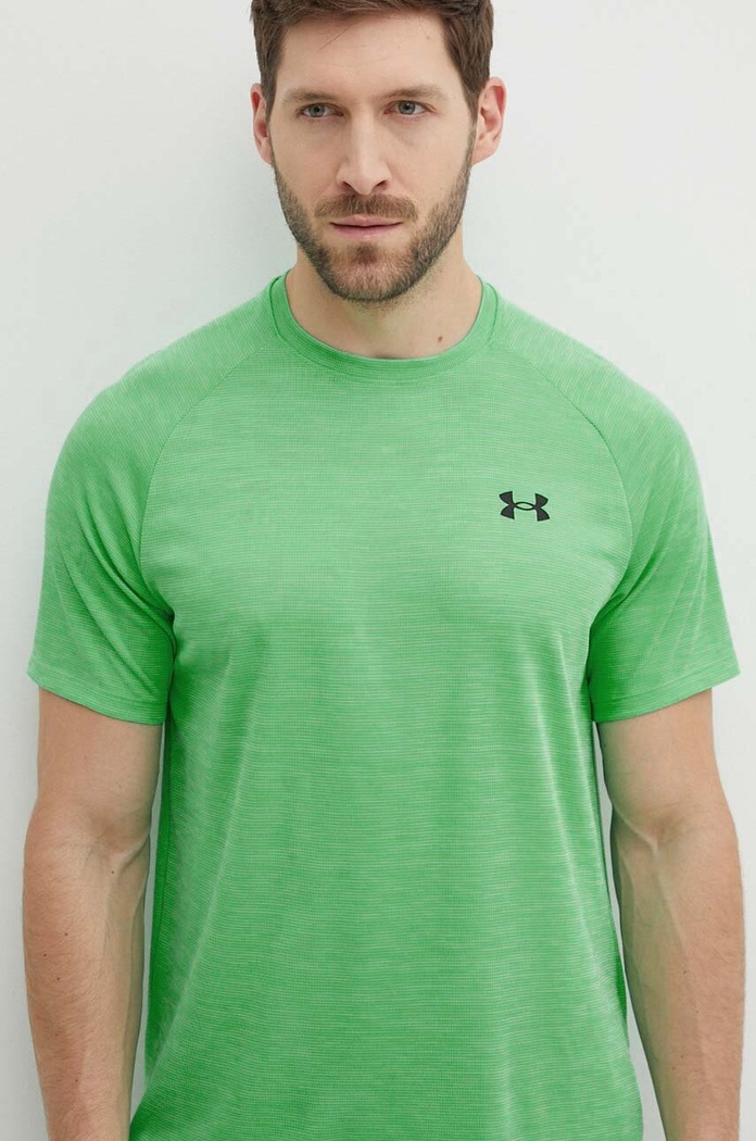 Under Armour T-shirt treningowy męski Tech Textured zielony 1382796