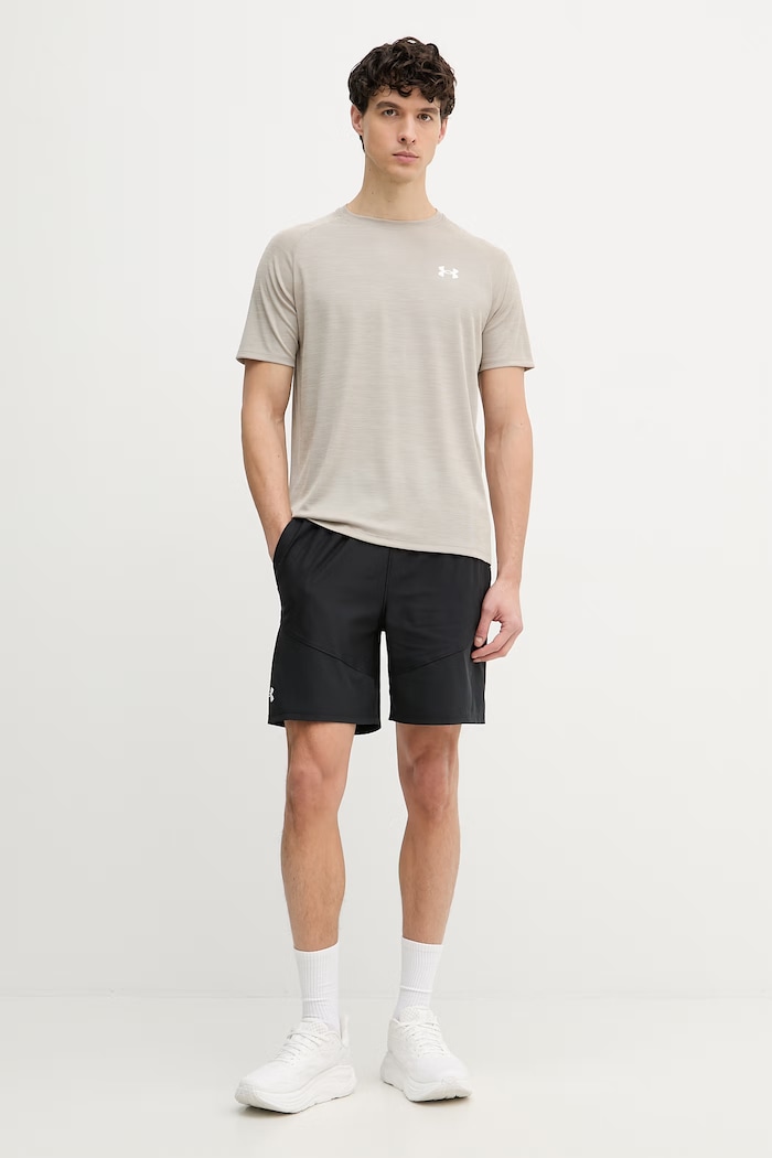 Under Armour tréningové tričko pánske Tech Textured 1382796 béžová SS26